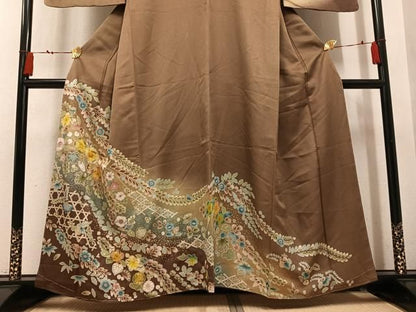 平和屋着物●訪問着　辻が花　暈し染め　金彩　正絹　逸品　未使用　AABN8332ph