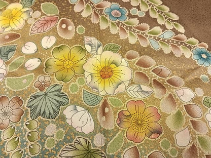 平和屋着物●訪問着　辻が花　暈し染め　金彩　正絹　逸品　未使用　AABN8332ph
