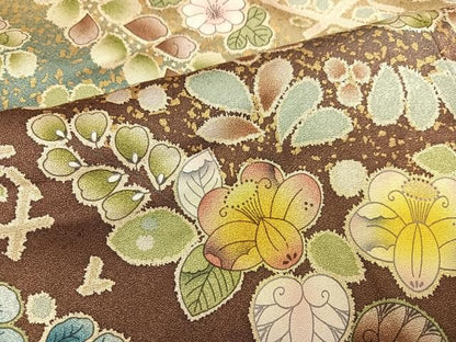 平和屋着物●訪問着　辻が花　暈し染め　金彩　正絹　逸品　未使用　AABN8332ph