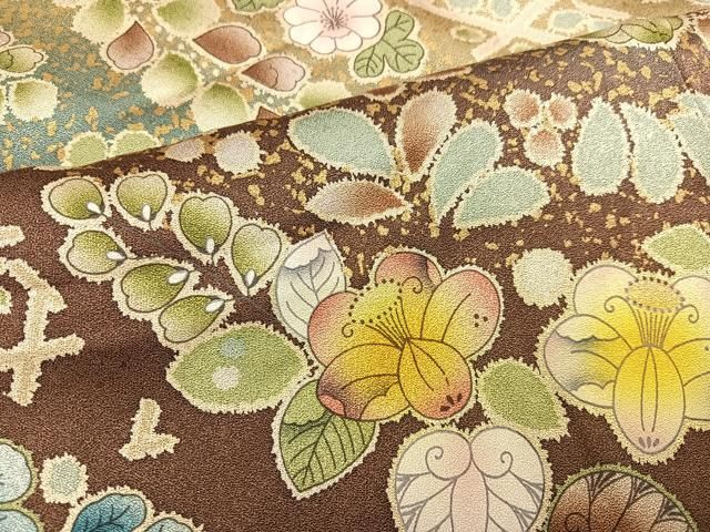 平和屋着物●訪問着　辻が花　暈し染め　金彩　正絹　逸品　未使用　AABN8332ph