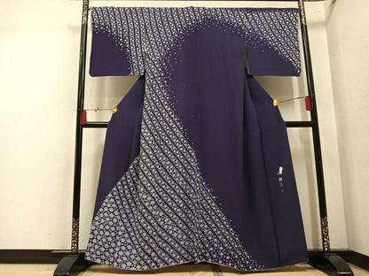 平和屋着物●東京友禅　菅有鬼一　訪問着　桜　正絹　逸品　AABN8347ph