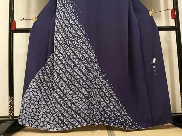 平和屋着物●東京友禅　菅有鬼一　訪問着　桜　正絹　逸品　AABN8347ph