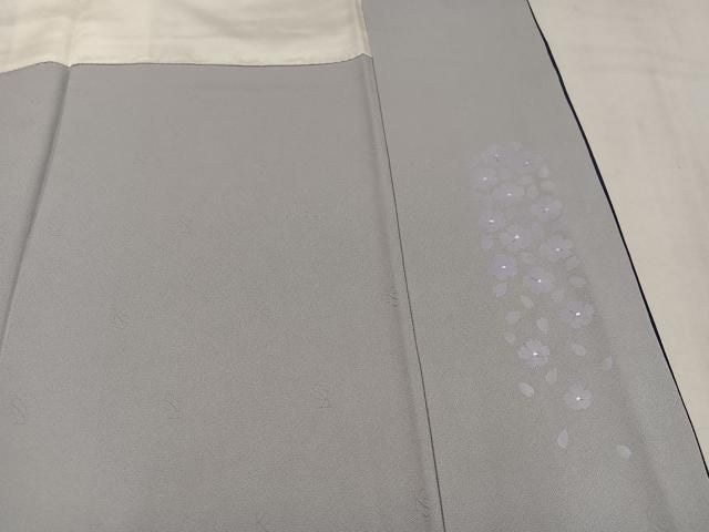 平和屋着物●東京友禅　菅有鬼一　訪問着　桜　正絹　逸品　AABN8347ph