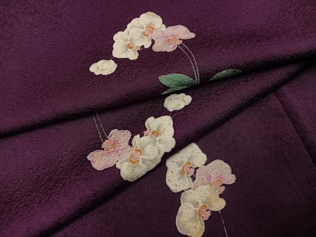 平和屋着物●上質な小紋　胡蝶蘭　正絹　逸品　AABN8351ph