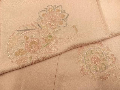 平和屋着物●中国三大刺繍　スワトウ刺繍　汕頭刺繍　総刺繍　訪問着　花鏡裏文　正絹　逸品　AABN8352ph