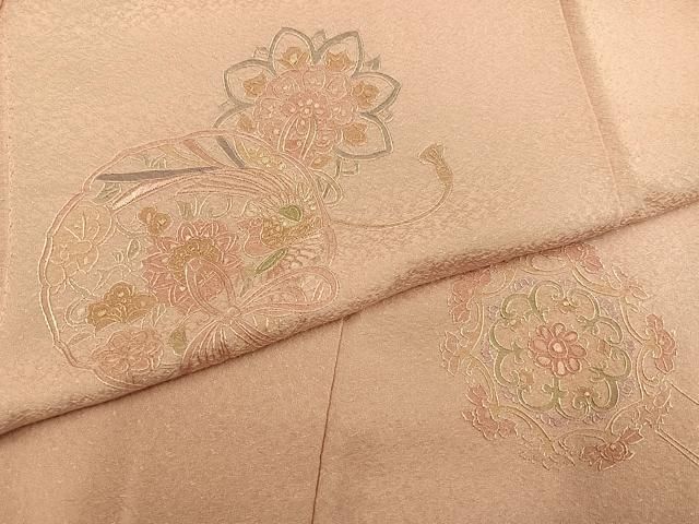 平和屋着物●中国三大刺繍　スワトウ刺繍　汕頭刺繍　総刺繍　訪問着　花鏡裏文　正絹　逸品　AABN8352ph