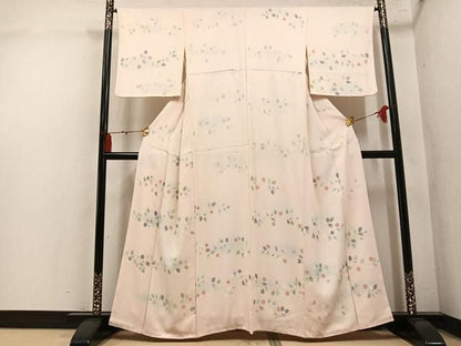 平和屋着物●訪問着　草花文　正絹　逸品　AABN8353ph