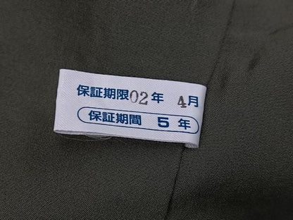 平和屋着物●訪問着　紬地　絞り　横段文　正絹　逸品　AABN8426ph