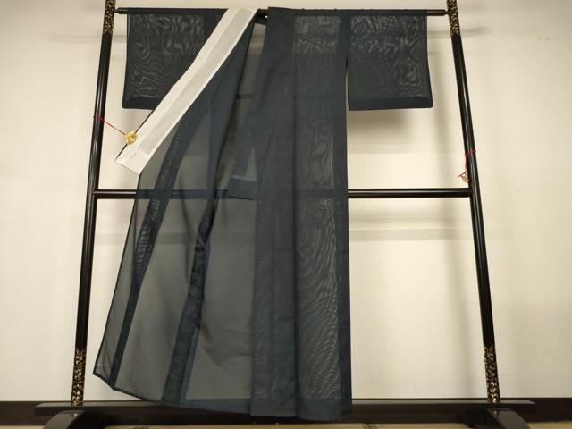 平和屋着物＊夏物　色無地　絽　褐返色　洗える着物　AABN8485jd