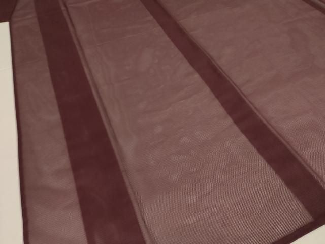 平和屋着物＊夏物　色無地　絽　黒鳶色　洗える着物　AABN8489jd