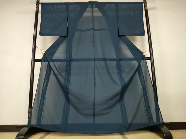 平和屋着物＊夏物　色無地　絽　褐返色　洗える着物　AABN8493jd
