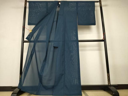 平和屋着物＊夏物　色無地　絽　褐返色　洗える着物　AABN8493jd