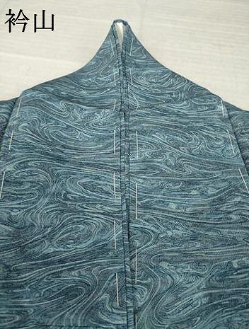 平和屋着物●上質な小紋　墨流し文様　正絹　逸品　AABN8724ck