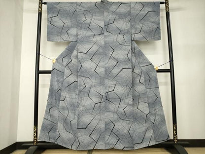 平和屋着物●上質な小紋　割付き文　正絹　逸品　AABN8725ck
