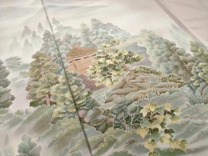 平和屋着物●訪問着　風景文　金彩　正絹　逸品　AABN8726ck