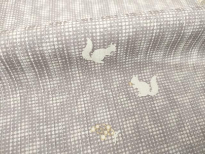 平和屋着物●上質な小紋　リス　金彩　正絹　逸品　AABN8732ck