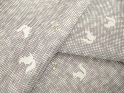 平和屋着物●上質な小紋　リス　金彩　正絹　逸品　AABN8732ck