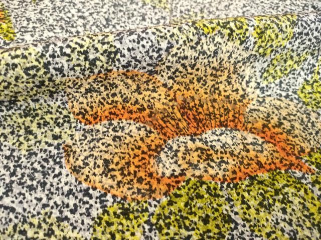 平和屋着物●訪問着　舞花文　たたき染め　正絹　逸品　AABN8735ck