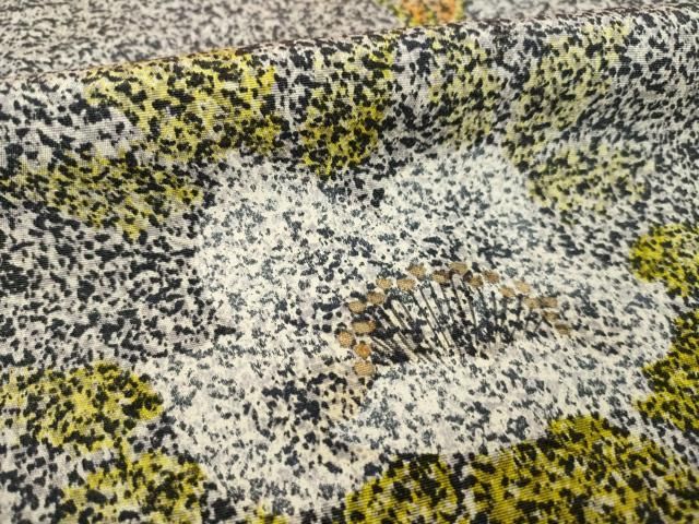 平和屋着物●訪問着　舞花文　たたき染め　正絹　逸品　AABN8735ck