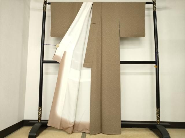 平和屋着物●江戸小紋　小花文　正絹　逸品　AABN8742ck