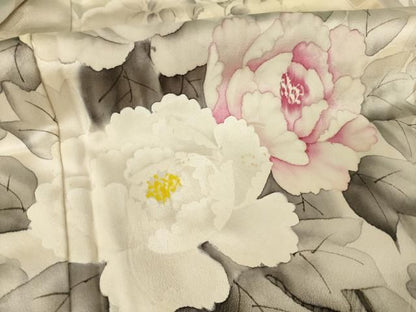 平和屋着物●豪華振袖　作家物　手描き　花車文　金彩　正絹　逸品　AABN8744ck
