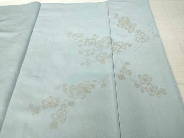 平和屋着物●中国三大刺繍　相良刺繍　総刺繍　訪問着　枝梅文　銀糸　正絹　逸品　AABN8753ck