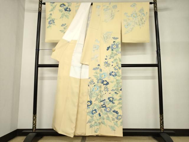 平和屋着物●京友禅作家　高瀬川美紀　訪問着　草花文　正絹　逸品　AABN8769ck