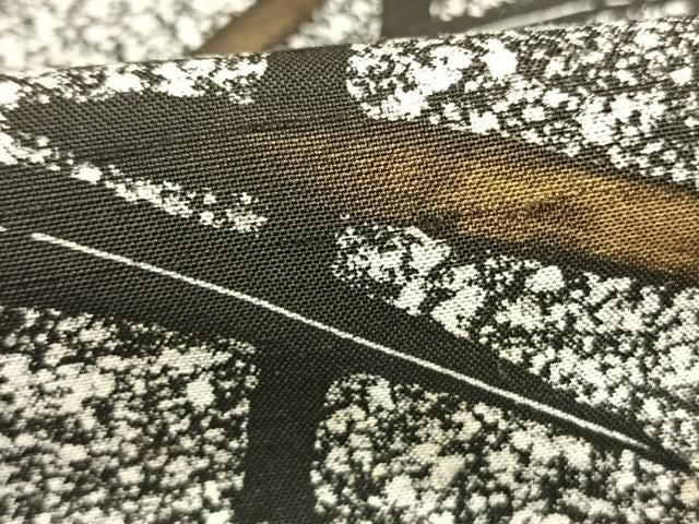 平和屋着物●石川県指定無形文化財 牛首紬 白山工房 手織 日本工芸会正会員 京友禅作家 清水光美 訪問着 笹竹文 たたき染 逸品 AABN9340fy