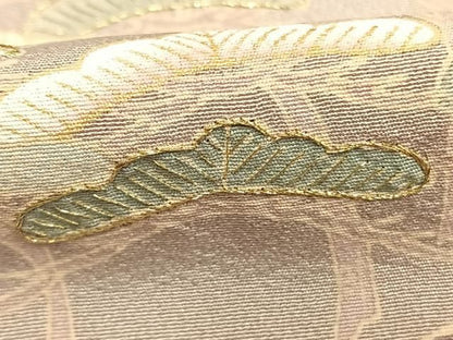 平和屋着物●訪問着　作家物　刺繍　飛鳥人物松文　暈し染め　金糸　金彩　正絹　逸品　未使用　AABN9347fy