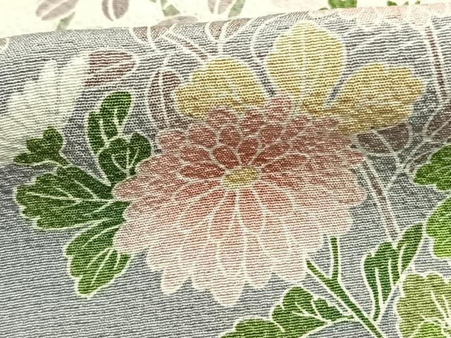 平和屋着物●訪問着　友禅　作家物　飛鶴枝花文　暈し染め　正絹　逸品　AABN9349fy