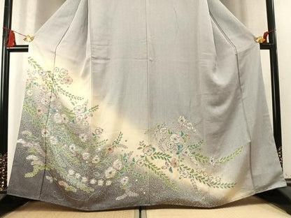 平和屋着物●訪問着　絞り　辻が花　暈し染め　金彩　正絹　逸品　AABN9350fy