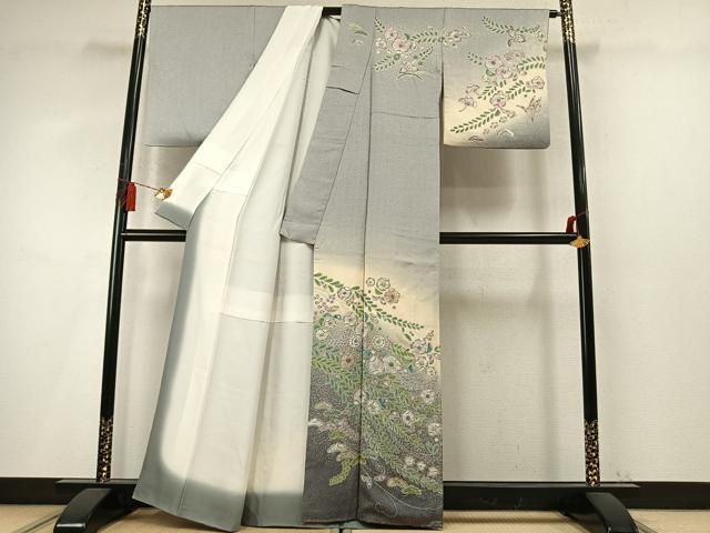平和屋着物●訪問着　絞り　辻が花　暈し染め　金彩　正絹　逸品　AABN9350fy