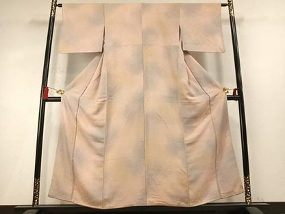 平和屋着物●上質な小紋　雪輪扇地紋　暈し染め　正絹　逸品　AABN9352fy
