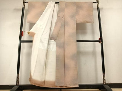 平和屋着物●上質な小紋　雪輪扇地紋　暈し染め　正絹　逸品　AABN9352fy