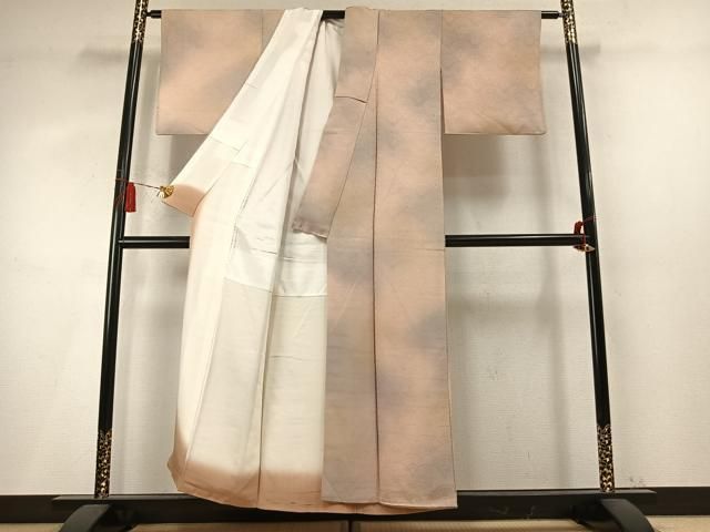 平和屋着物●上質な小紋　雪輪扇地紋　暈し染め　正絹　逸品　AABN9352fy