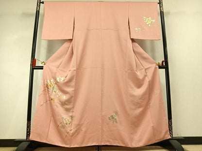 平和屋着物●金彩友禅　卓越技能者・名工・和田光正　訪問着　枝梅花文　金銀彩　正絹　逸品　AABN9356fy