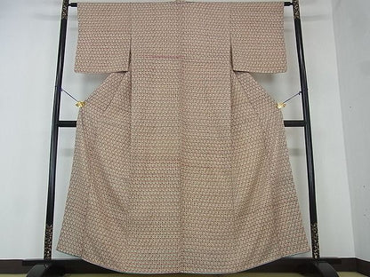 平和屋着物■付下げ　菱繋ぎ　逸品　ab2182