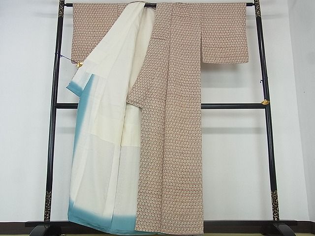 平和屋着物■付下げ　菱繋ぎ　逸品　ab2182
