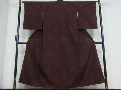 平和屋着物■上質な紬 亀甲文 逸品 ab2671