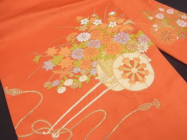 平和屋着物■九寸名古屋帯 花車文 金銀糸 逸品 ab2763