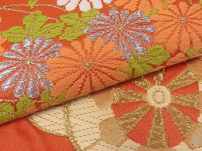 平和屋着物■九寸名古屋帯 花車文 金銀糸 逸品 ab2763