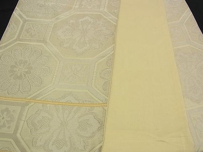 平和屋着物■六通柄袋帯 蜀江花文 銀糸 逸品 n-am0213