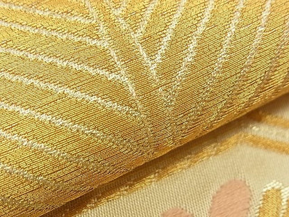 平和屋着物■六通柄袋帯 唐織 蜀江松葉文 松園 金銀糸 逸品 n-am0214