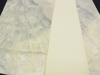 平和屋着物■六通柄袋帯 樹林文 銀糸 逸品 n-am0267
