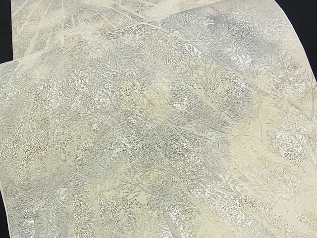 平和屋着物■六通柄袋帯 樹林文 銀糸 逸品 n-am0267