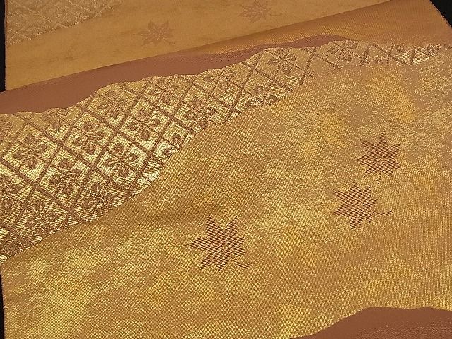 平和屋着物■六通柄袋帯 道長吉祥文 金糸 逸品 n-am0288