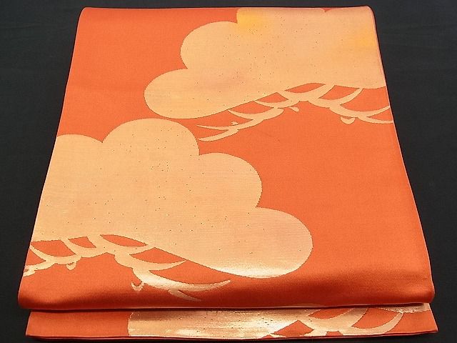 平和屋着物■六通柄袋帯 松 金糸 逸品 n-am0369