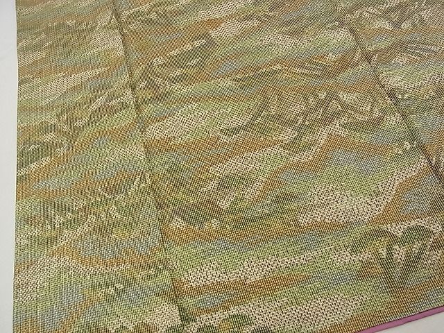 平和屋着物■上質な紬　風景文　逸品　n-am0393