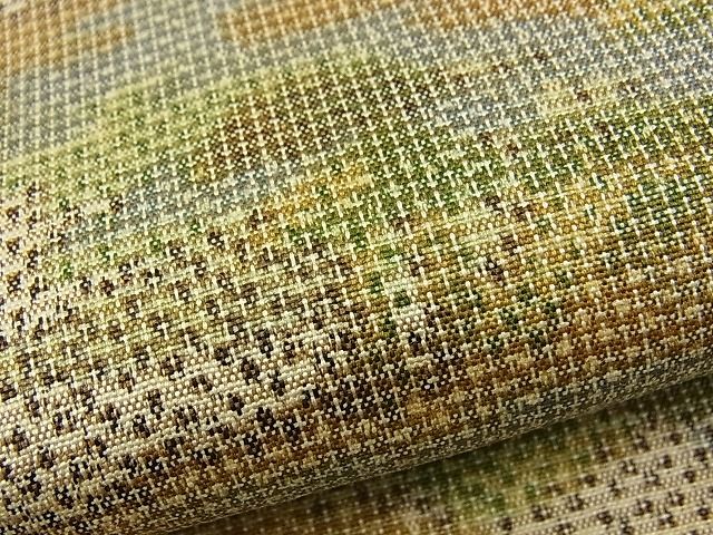 平和屋着物■上質な紬　風景文　逸品　n-am0393