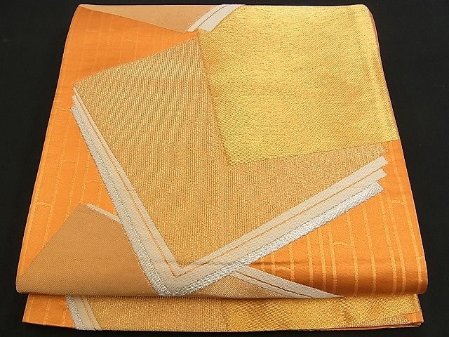平和屋着物■六通柄袋帯 唐織 色紙重ね 金銀糸 逸品 n-am0848